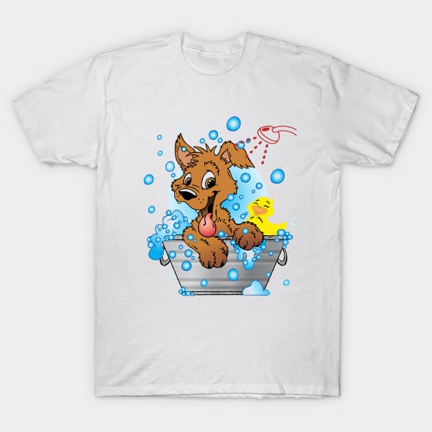 Dog shower T-Shirt by aimadkhouya